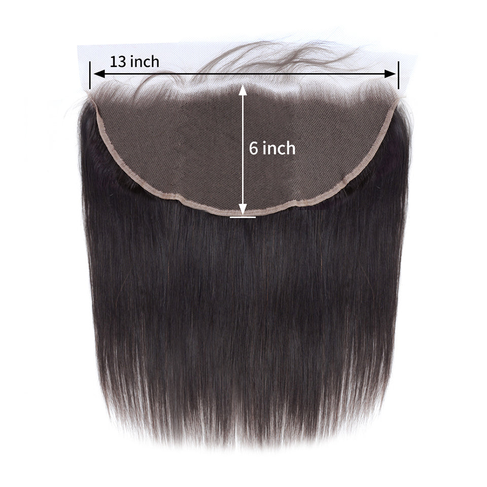 13x6 inch lace frontal straight virgin hair HD and transparent frontal swiss lace pre plucked