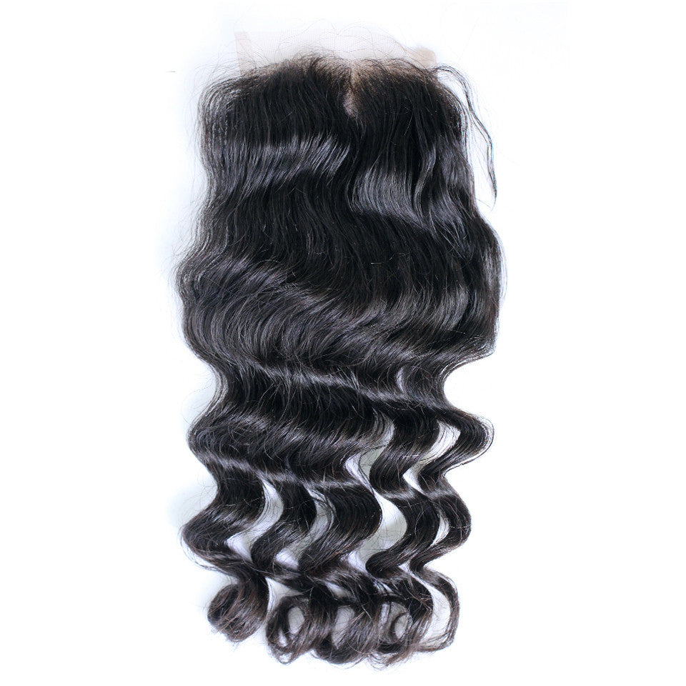 Natural wave lace closure wholesale price brazilian virgin hair transparent lace