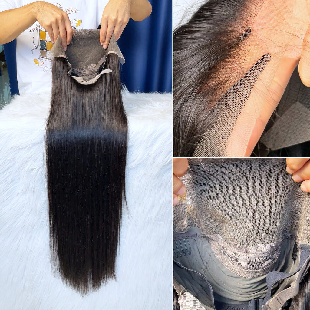Raw hair frontal lace wig top quality human hair raw natural color hair HD lace and transparent