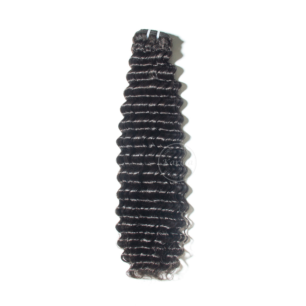 Deep wave virgin hair super double draw bundles unprocessed human hair bundles
