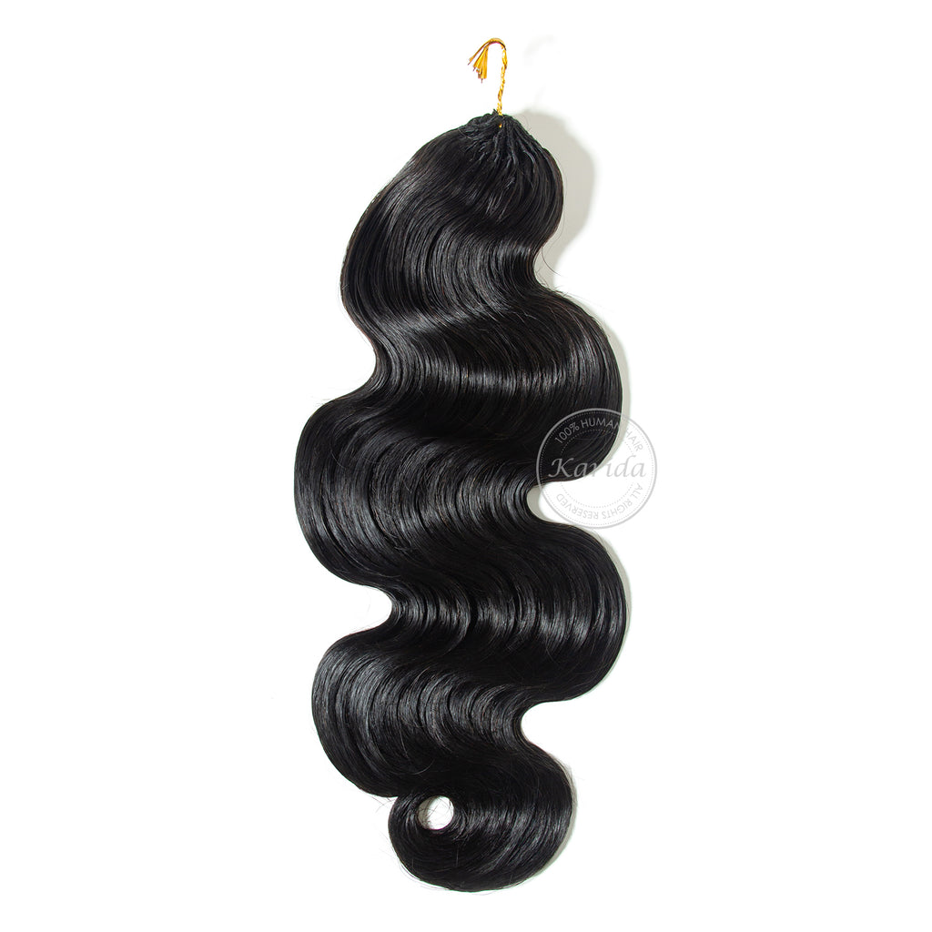 Body wave crochet hair braids natural color virgin hair human hair extension
