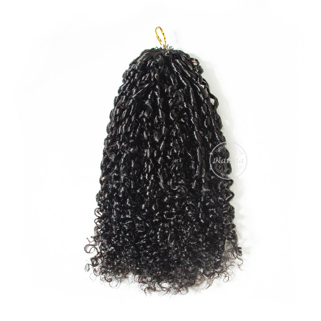 Pixie curly human hair crochet braids virgin hair extensions natural color