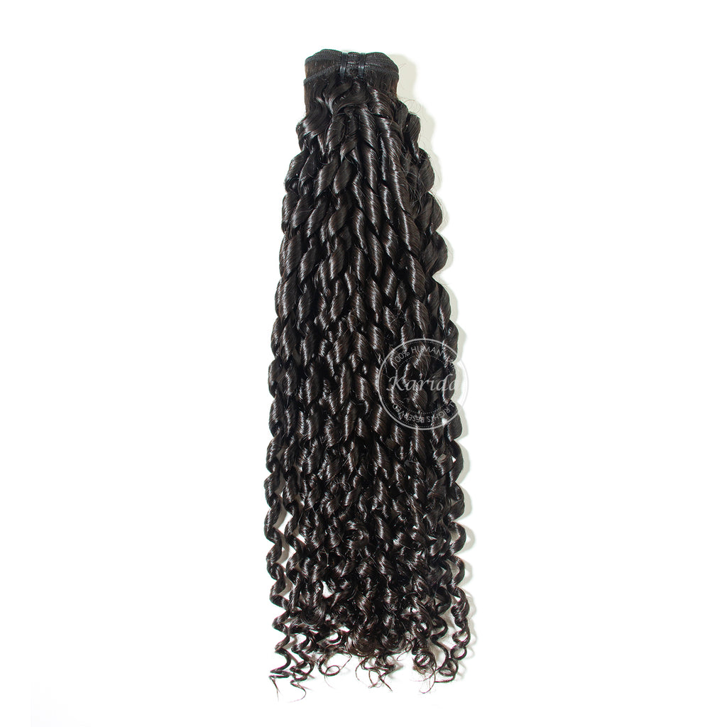 Raw hair fumi curl bundles one donor hair weft unprocessed natural color