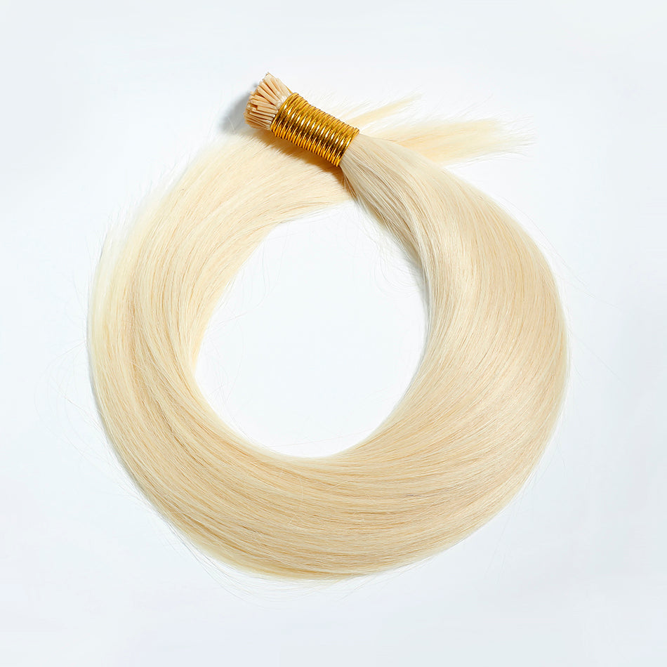 Virgin hair blonde color I tips extensions 100% human hair full cuticle 100g each pack