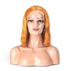 13X4 frontal wig BOB human hair wigs orange color hair natural hair line pre plucked