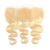 Virgin hair 613 blonde 13X6 frontal body wave HD and transparent lace frontal pre plucked