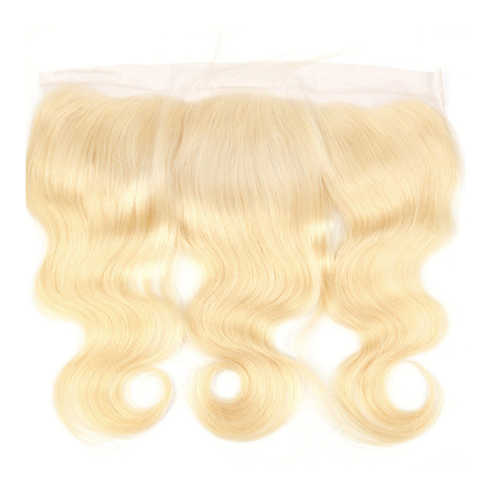 Virgin blonde body wave HD / Transparent frontal 613 color 13x4inch human hair lace frontal