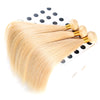 3Bundles European #613 blonde body wave straight human hair weave