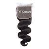 Body wave 7X7 Raw hair closure HD and transparent one donor hair natural color