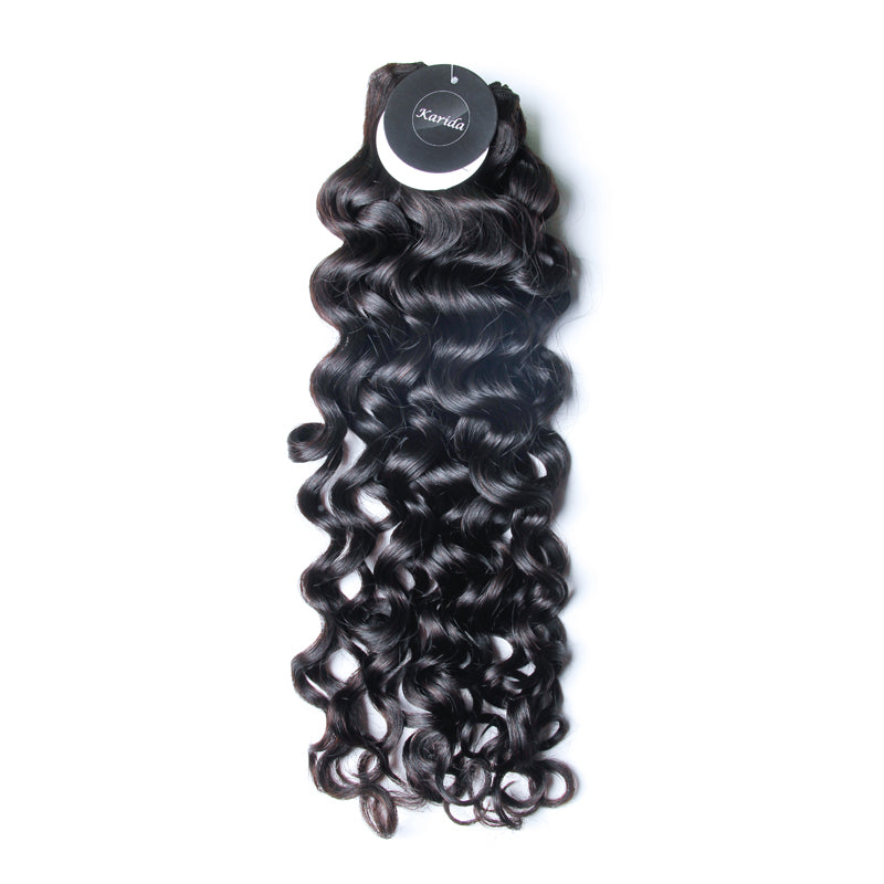 High volume bundles water wave hair extenstions natural color full and thick