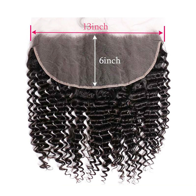 Curly hair 13×6 lace frontal HD and transparent lace small knots preplucked human virgin hair