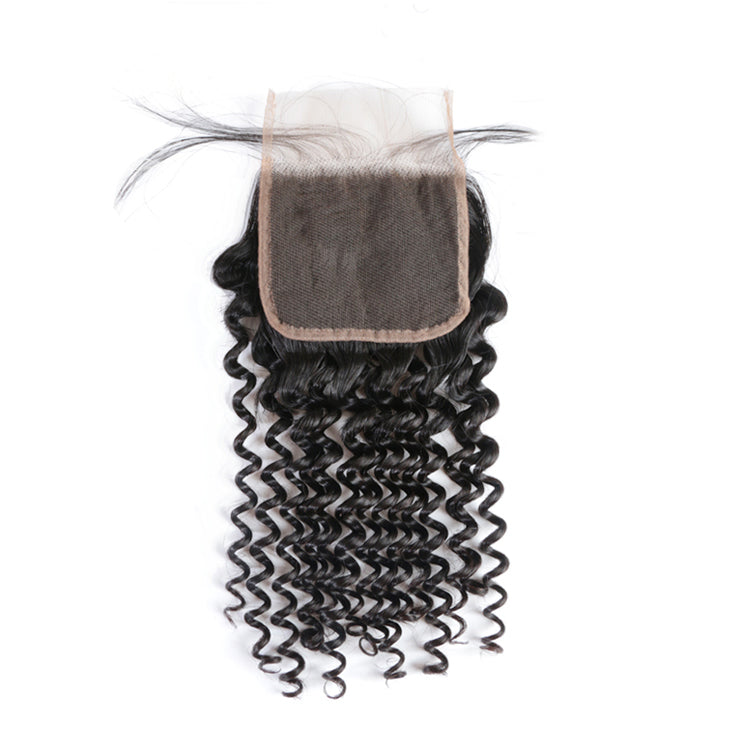 Curly hair 5X5 raw hair HD and transparent thin lace closure natural hair line