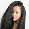 Kinky straight virgin human hair wig all closures and frontals wig natural hair line pre plucked