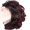 Fumi curl pixie cut wig human hair ombre 1b#99j front lace wig free shipping