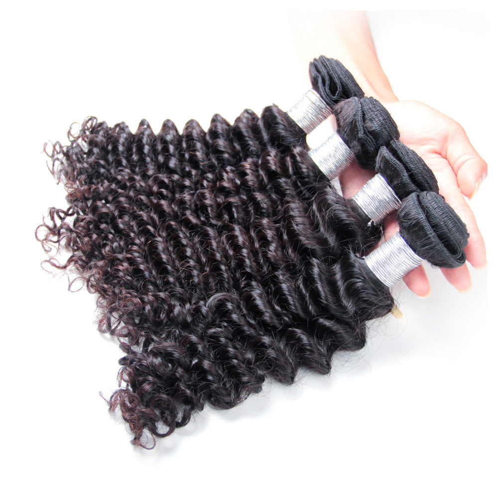 4Bundles top quality peruvian human hair deep wave virgin Karida hair