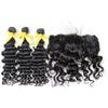 Virgin hair bundles with lace frontal 3bundles natural wave with frontal