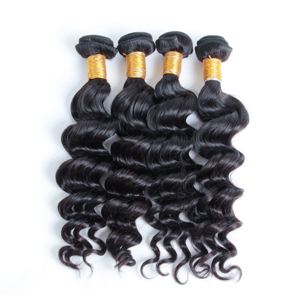 4Bundles natural wave unprocessed virgin brazilian peruvian hair bundles