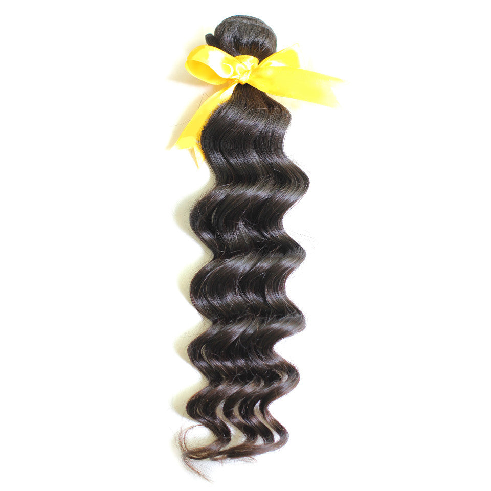 Natural wave wholesale bundles 100% virgin human hair natural color 1B