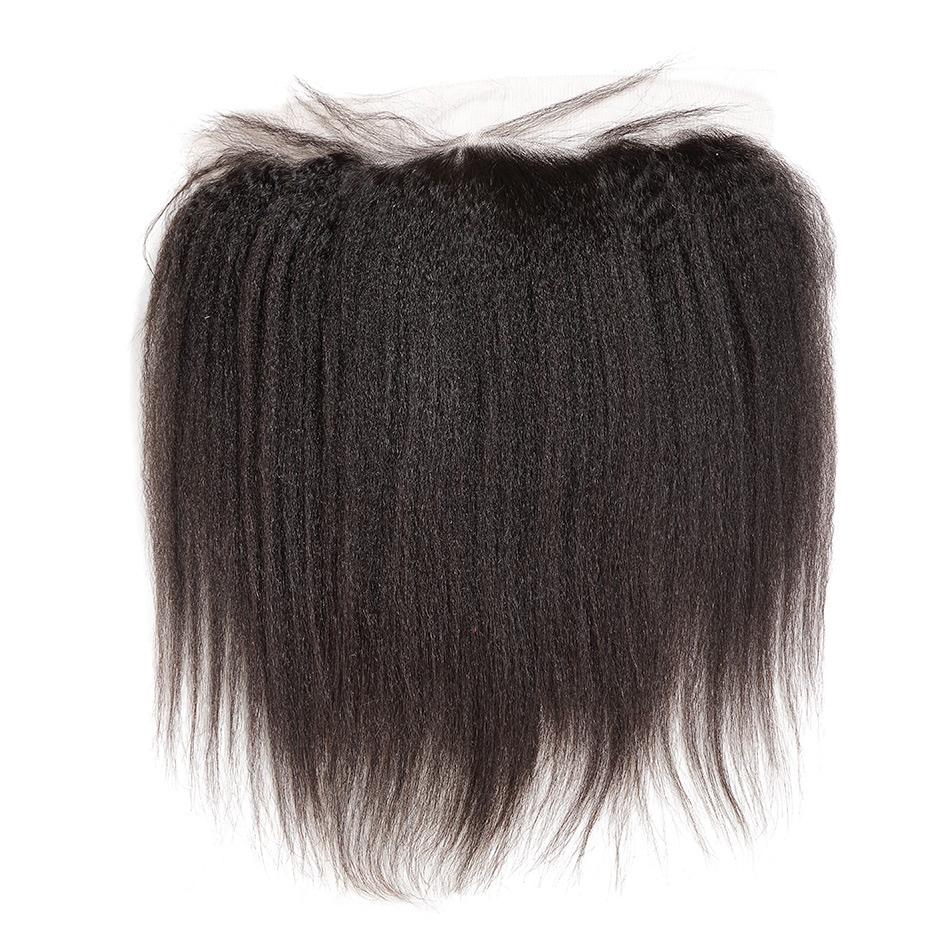 Kinky straight full and thick premium lace frontal swiss lace cuticle aligned transparent lace