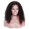 Kinky curly virgin lace frontal wigs and lace closure wig customized full density natural color wig