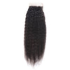 Kinky straight Transparent and  5X5 HD lace clousre virgin human hair natural hair line preplucked