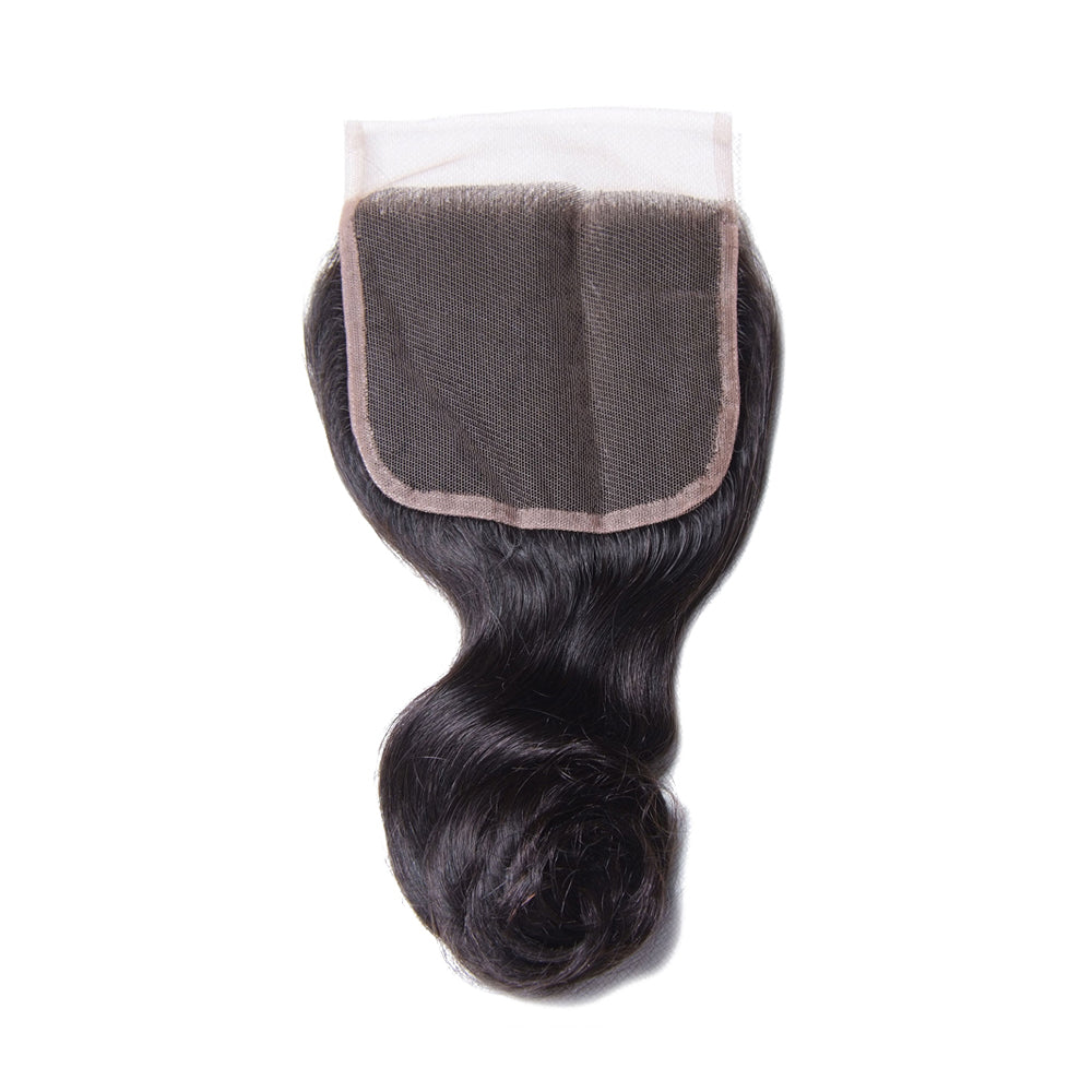Loose wave 6x6 HD and transparent lace unprocessed virgin human hair lace closure