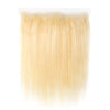 Straight blonde raw hair frontal 13x4inch HD / transparent lace blonde frontal 10-22inch