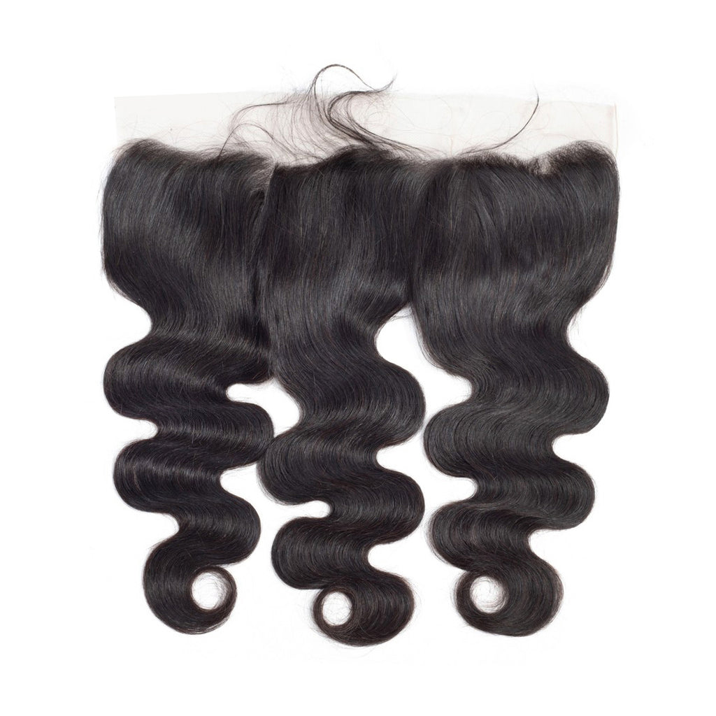 Raw body wave 13x4 HD / Transparent lace frontal natural hair line with baby hair top grade