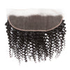 Virgin curly frontal hand-tied 13x4inch HD / transparent ear to ear pre-plucked lace frontal