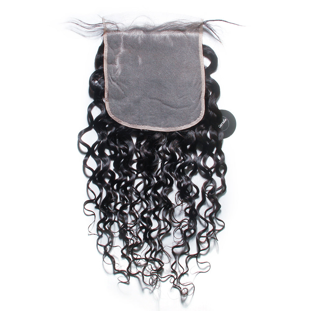 Water wave 7X7inch HD / Transparent virgin hair closure transparent lace 10-22inch