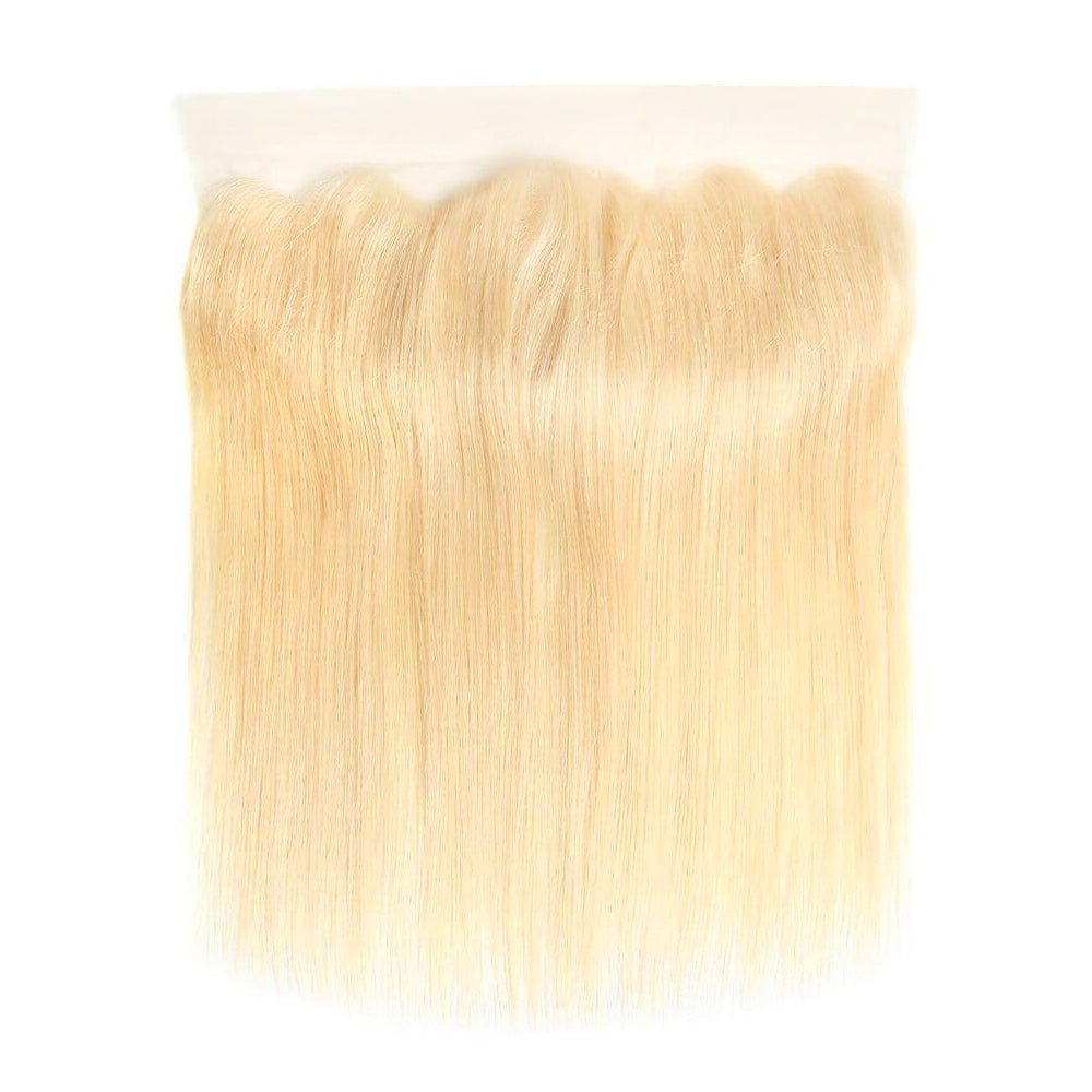 Raw hair straight 13X6 frontal 613 color HD and transparent lace Premium blonde hair